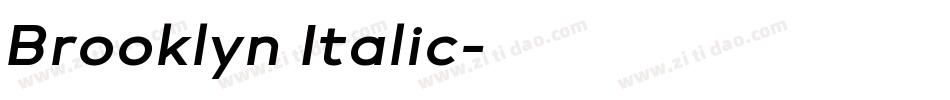 Brooklyn Italic字体转换